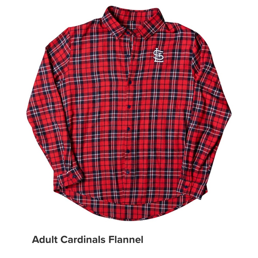 St. Louis Cardinals SGA Red Plaid Flannel Shirt